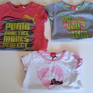 3 Puma tee shirts